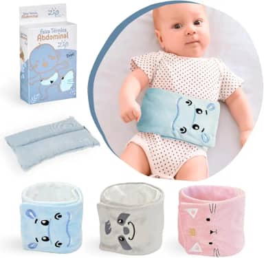 Bolsa Termica Faixa De Sementes Ervas Para Bebe Colica Gases Dor de Barriga (Azul)