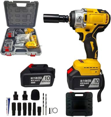 Chave De Impacto Parafusadeira 2 Baterias 48v / 500n.m Potência Máxima e Alta Autonomia