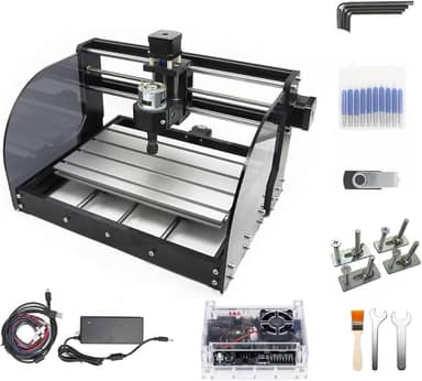 CNC 3018 Pro Max 3 eixos Desktop DIY Mini Madeira Router Kit Gravador Madeira PCB Fresagem de PVC Máquina de escultura GRBL Controle com pinça ER11 (3018 Pro Max)