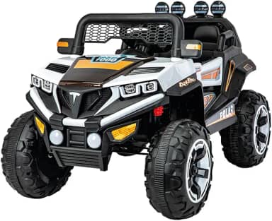 Zippy Toys, Carro Elétrico UTV 4X2 12V com Controle Remoto, Branco