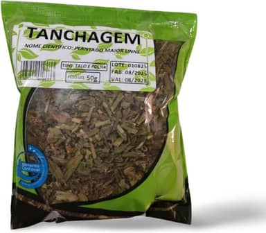 Tanchagem Folha 50g | Chá Natural para Vias Respiratórias, Garganta e Digestão