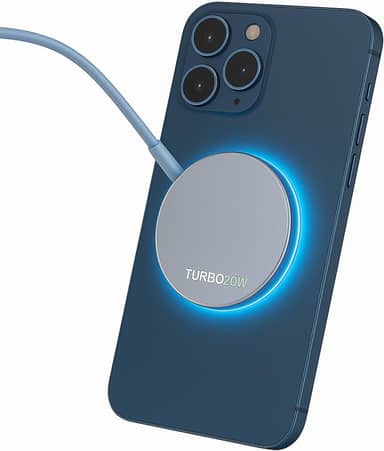 Carregador Magnético Sem Fio 15W USB-C, Base Indução Qi Compatível Smartphones, Carregamento Wireless Portátil