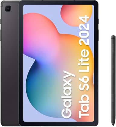 SAMSUNG Galaxy Tab S6 Lite 2024 WiFi modelo 10,4 polegadas (sem chamadas ou texto) versão região latina com S Pen 7040 mAh 8MP (cinza Oxford SM-P620NZAETPA, 128 GB + 4 GB)