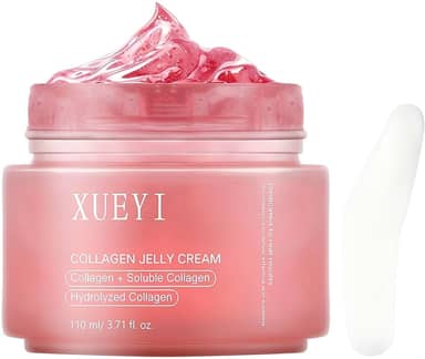 VRAIKO XUEYI Creme de gelatina de colágeno, soro de gel estimulador de colágeno hidrolisado para massageadores faciais de microcorrente, melhora a firmeza, elasticidade, hidratante, nutritivo