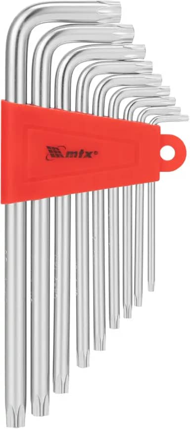 MTX Jogo de Chaves Torx Hexagonais Longas com Acabamento Acetinado, Kit de Chaves Torx de Alta Precisão