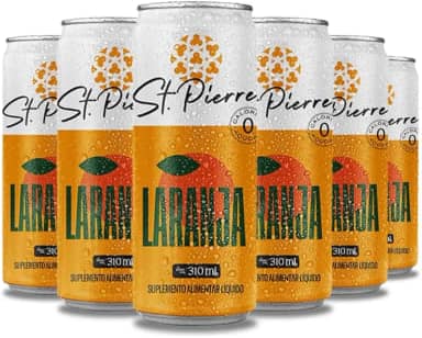 Combo Pack 6 latas Refrigerante Diet Zero Açúcar 310ml Pierre (Laranja)