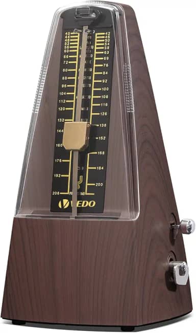 KINGSTER VEDO Metrônomo mecânico,Núcleo mecânico de cobre formato clássico, batida precisa, vários modos de batida, adequado para piano, guitarra, bateria, violino, bateria,saxofone madeira som alto