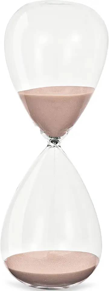 Ampulheta em Vidro - Rosa - 16x6,5x6,5cm - Mart