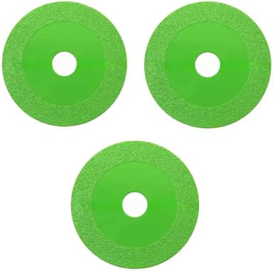 Kit 3 Discos Multiuso para Corte de Espelho Porcelanato Vidro Cerâmica 100 mm (VERDE)