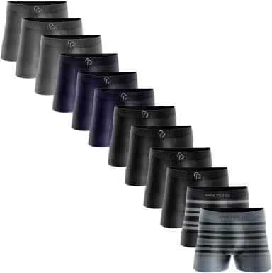 Kit 12 Cuecas Boxer Masculinas Rafa Parize Sem Costura Cores Sortidas Conforto Anatômico Cintura Elástica