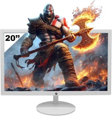 Monitor LED 23polegada BrazilPC 23WBR-75 FHD 75Hz Branco Widescreen com Base Redonda