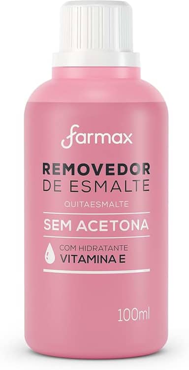 Farmax - Removedor De Esmalte Farmax 100Ml Sem Acetona Uva