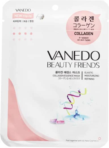 Máscara Hidratante Facial Coreana Beauty Friends - Colágeno