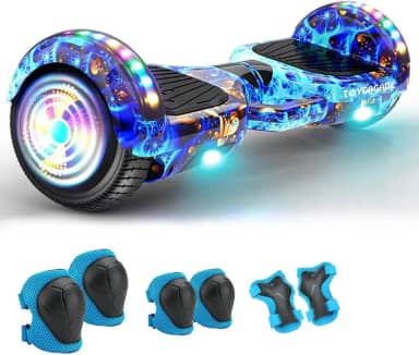Hoverboard Elétrico - 4400 mAh Skate Elétrico, 6.5 " Roda , Autobalanceamento Inteligente, Bluetooth, LED, 15km/h, 120kg Carga Máxima - Ideal para Crianças e Adultos - Uso em Casa, Parque (Cauda de Fênix Azul)