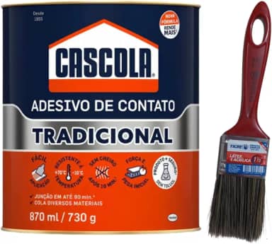 Kit Cola Contato Cascola 730g Sapateiro + Pincel P/aplicação 1.1/2'