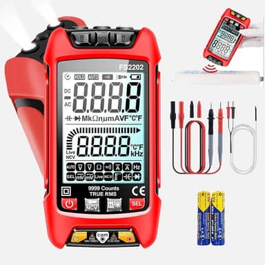 Multimetro Digital Lcd Automático Inteligente 9999 Contagens -Voltímetro E Capacímetro,Portátil Multímetro Anti-queima