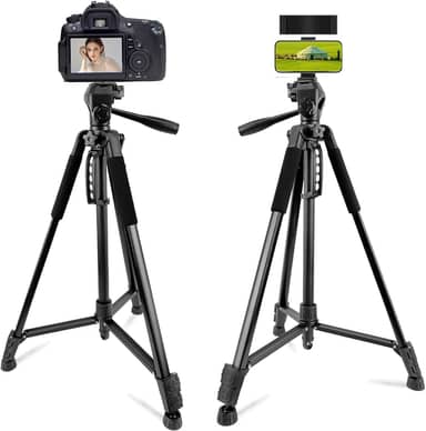 Tripé Profissional 170cm para Câmeras e Celulares – Semi-Hidráulico com Trava, Nível de Bolha, Bolsa de Transporte, Altura Ajustável