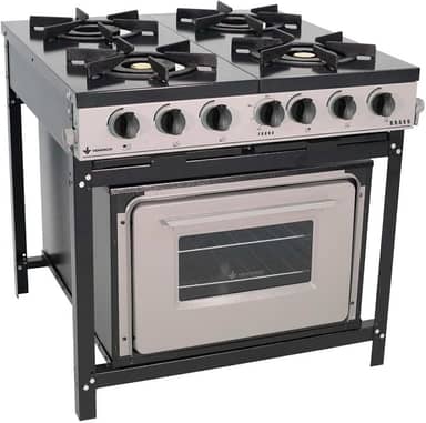 Fogão Industrial 4 Bocas Com Forno Linha Bravo