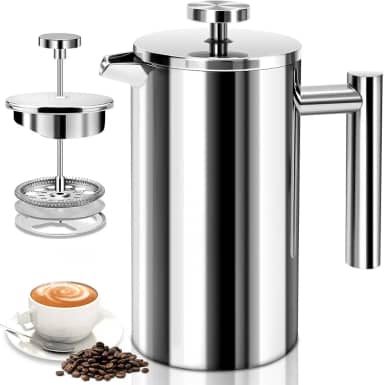 800 ml Prensa Francesa, Aço Inox 304,Cafeteira Italiana, Prensa Francesa Stanley, Cafeteira Francesa Prensa, Prensas Francesas com Filtro de 4 Estágios e Isolamento Duplo