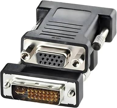Adaptador de Vídeo DVI 24+5 Pinos Macho para VGA 15 Pinos Fêmea Conversor DVI-VGA para Monitor, TV e Projetor
