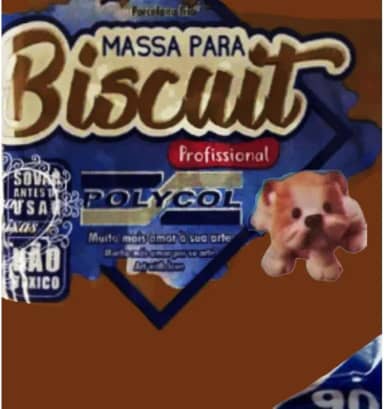 Massa Para Biscuit, Polycol, 90 Gramas, Marrom