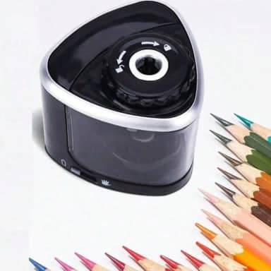 Apontador de Lápis Elétrico Operado a Pilha Afiação Rápida Adequado Para Lápis de Cor nº 2/Desenho/Colorido (6-8 mm) Escritório/Escola/Casa Apontador de Lápis Portátil Adultos, Crianças, Estudantes