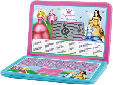 Laptop Infantil Bilingue 60 Atividades Princesas, DM Toys