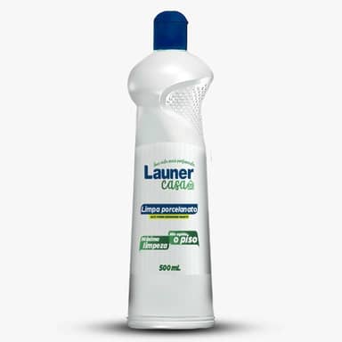 Limpa Porcelanato Profissional Concentrado Limpador de Alto Rendimento para Pisos, Mármore e Cerâmica Remove Sujeiras Difíceis sem Danificar Launer Casa 500ml