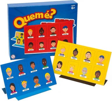 Jogo Quem é?, Clássico de Adivinhação para Família, 6+ Anos, Tabuleiro com Personagens