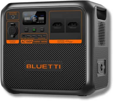 BLUETTI AC180P Estação de Energia Solar Portátil | 1.800 W 1.440 Wh (110V)