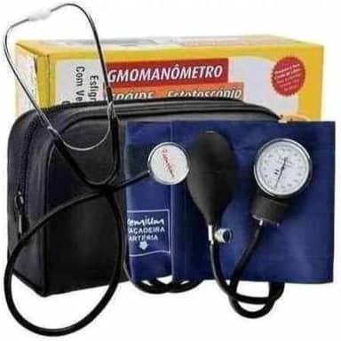 Esfigmomanômetro Medidor De Pressão + Estetoscópio + Estojo