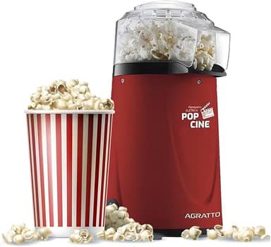 Pipoqueira Elétrica 110v ou 220v Pop Cine Vermelha - Maquina De Pipoca Sem Oleo (127V)