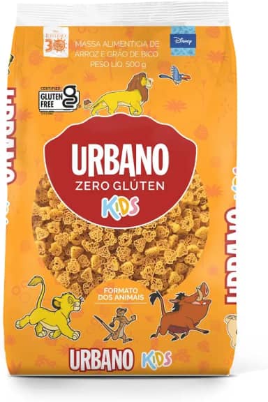 Urbano, Massa de Arroz e Grão Bico, Rei Leão, Kids - 500g