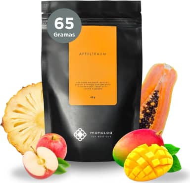 *Chá Infusão de Frutas Apfeltraum Moncloa Pouch 65g – Papaya, Abacaxi, Maçã e Manga – Sabor Frutado e Tropical, Ideal para Chá Quente ou Gelado