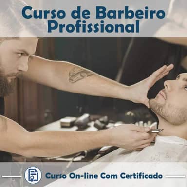 Curso online em videoaula torne-se um Barbeiro Profissional com Certificado + 2 brindes