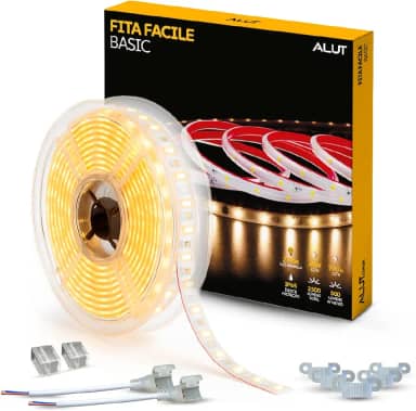 Fita Led Facile Basic 5 Metros 7w 9mm Branco Quente 2700k, Branco Neutro 4000k ou Branco Frio 6500k 60 leds a prova d'água Alut By Avant (Branco Quente 2700k, 220v)