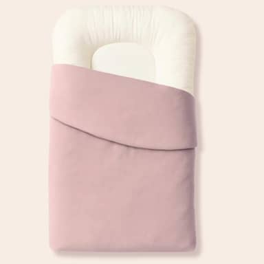 Ninho Casulinho + Capa Extra Algodão Brubrelel Baby (1 Ninho Casulinho + 1 Capa Extra Rosê)