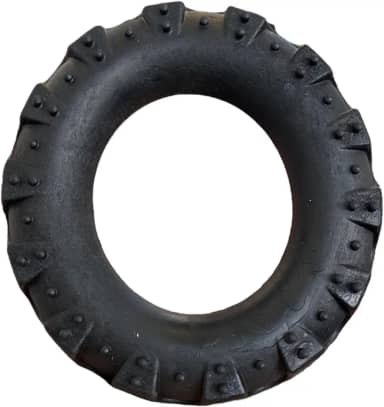 MY PET BRASIL Brinquedo Pet, Pneu Grande Pet, Diversão e Higiene Dental para Cães, Resistente e Anti Stress, Preto, 14 cm