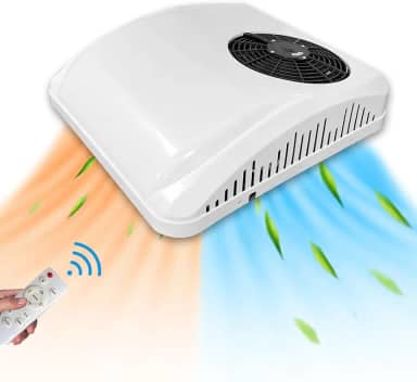 Ar Condicionado Elétrico de 12 Volts CC Estacionamento no Telhado RV Ar Condicionado 8800BTU 12V AC Unidade para Motorhome Semi Caminhão Trailer Trailer Van Aquecimento e Resfriamento