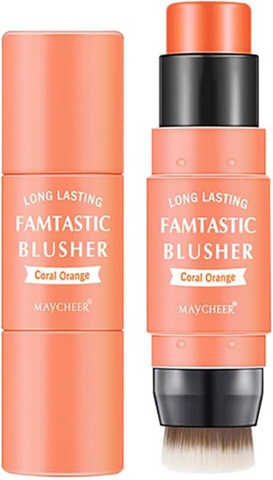 Leite Blush Stick | Blush à prova d'água com maquiagem | Blush Multi Stick 2 em 1 para Bochechas Tint Eyes Lips, Blush Creme Impermeável Sritob