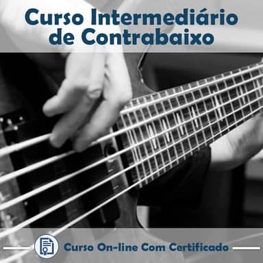 Curso online em videoaula sobre como tocar Contrabaixo - Intermediário com Certificado + 2 brindes