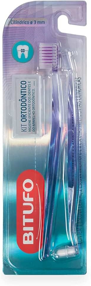 Kit Escovas Ortodônticas Bitufo: 1 Class Orto, 1 Intertufo e 6 Interdentais Cônicas 3 a 6, 2 milímetros, Bitufo