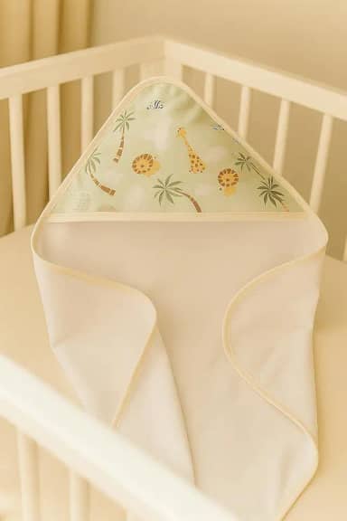 Toalha de Banho Bebê Infantil com Capuz 100% Algodão 3 Camadas – Toalha Soft Grossa de Fralda Safari Macia e Absorvente (Verde)