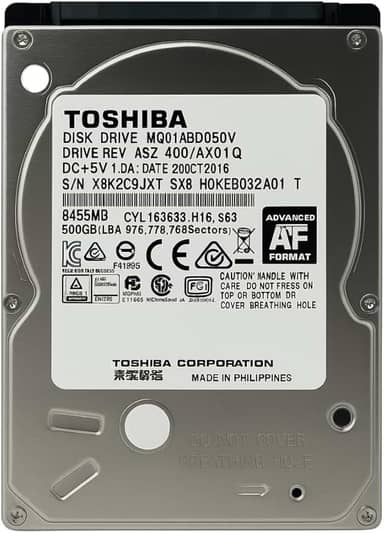 HD 500 GB para Notebook Toshiba - 5400RPM - MQ01ABD050V / MQ01ACF050