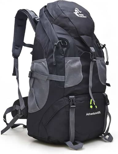 TOKSHOP Mochila Camping Cargueira 50 Litros Grande Reforçada Impermeável Caminhadas Trilhas Viagens