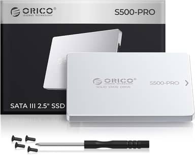 ORICO SSD SATA de 256 GB, unidade de estado sólido interno de 2,5 polegadas, até 450 MB/s, SSD 3D NAND SATA III com revestimento de alumínio, para desktop, laptop, PS4, NAS, unidade externa DIY -