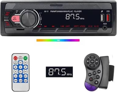 Som Automotivo 1din - Tela LED 3 Polegadas, Bluetooth, Dual USB Carregamento Rápido, Controle no Volante, MP3 Player, AUX, FM - Universal para Carros, Caminhões e Moto