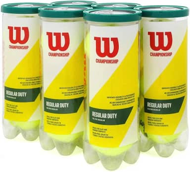 Bola de Tênis Wilson Championship Regular Duty Saibro Pack com 6 Tubos