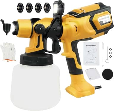 Pistola De Pintura E Pulverizador Elétrica Cor 850W 220V - 3 Ajustes de Spray, LED, Pistola eletrica pintura Ideal para Paredes, Móveis e Cercados - Perfeito para DIY e Profissionais