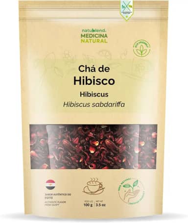 Chá de Hibisco, Flores Selecionadas, Importado do Egito, Medicina Natural, 100g